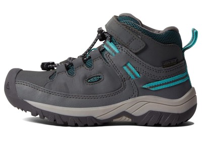 KEEN Targhee Mid Height Waterproof Hiking Boots, Steel Grey/Porcelain, 3 US Unis