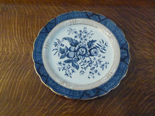Antique Booths Blue & White Pine Cone Pattern 733823 Plate Set - Picture 2 of 5