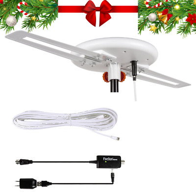 HDTV  Super Omni Antenna Outdoor Amplified TV Antenna 360° Digital HD 1080P 4K