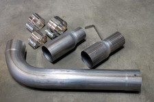 5 Dia. Single Diesel Stack Kit Band Clamps Universal Fit Gm Ford Dodge Smoker