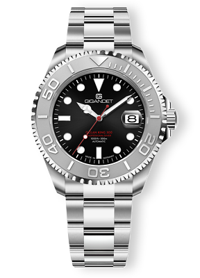 Gigandet Orologio da Uomo Automatico - Ocean King - Made in Germany - Vetro Zaffiro - Lunetta in Acciaio - Swiss Super-LumiNova - Acciaio - 300m/30atm - G404-002M
