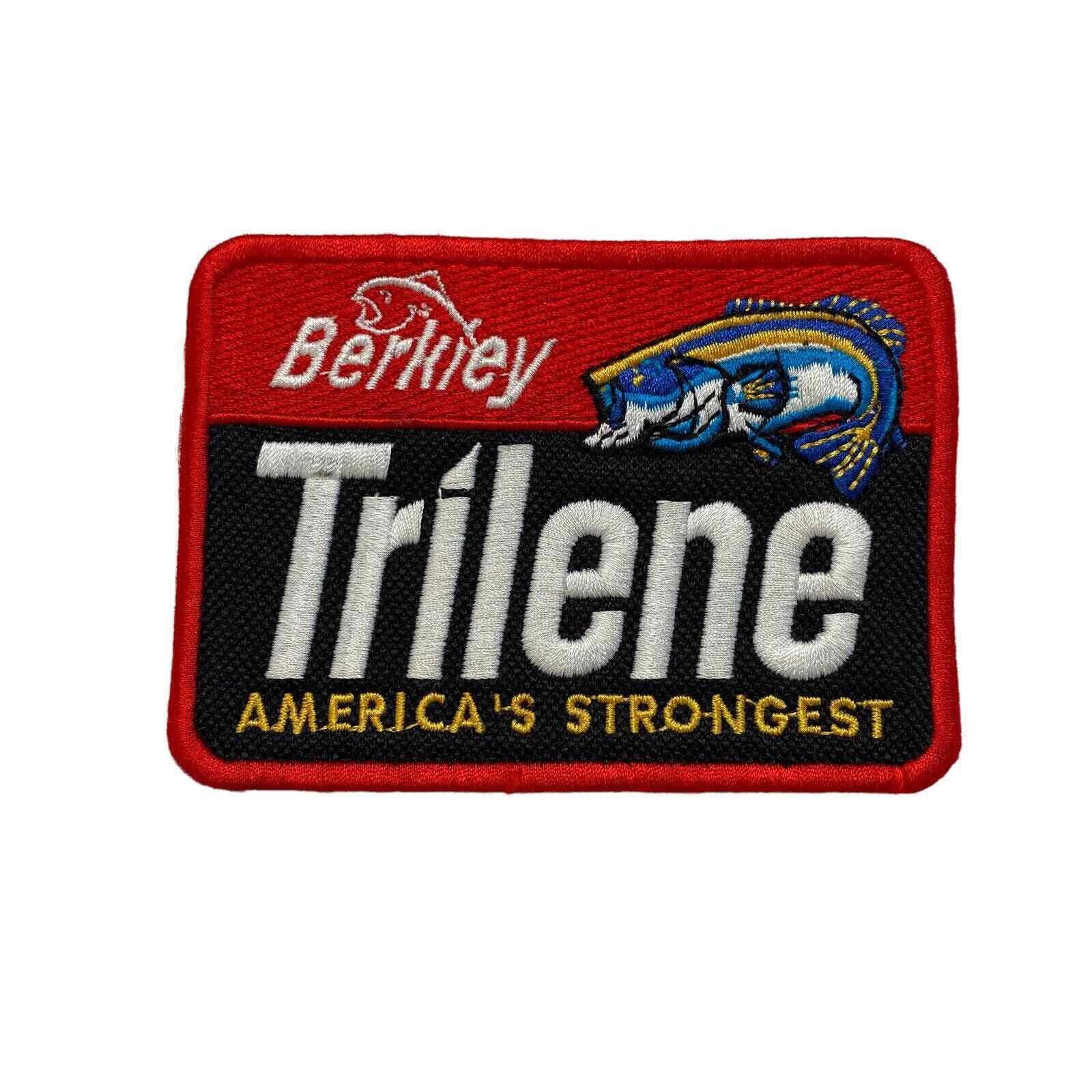 BERKLEY Trilene America’s Strongest Embroidered Patch Red Fishing Fish Logo