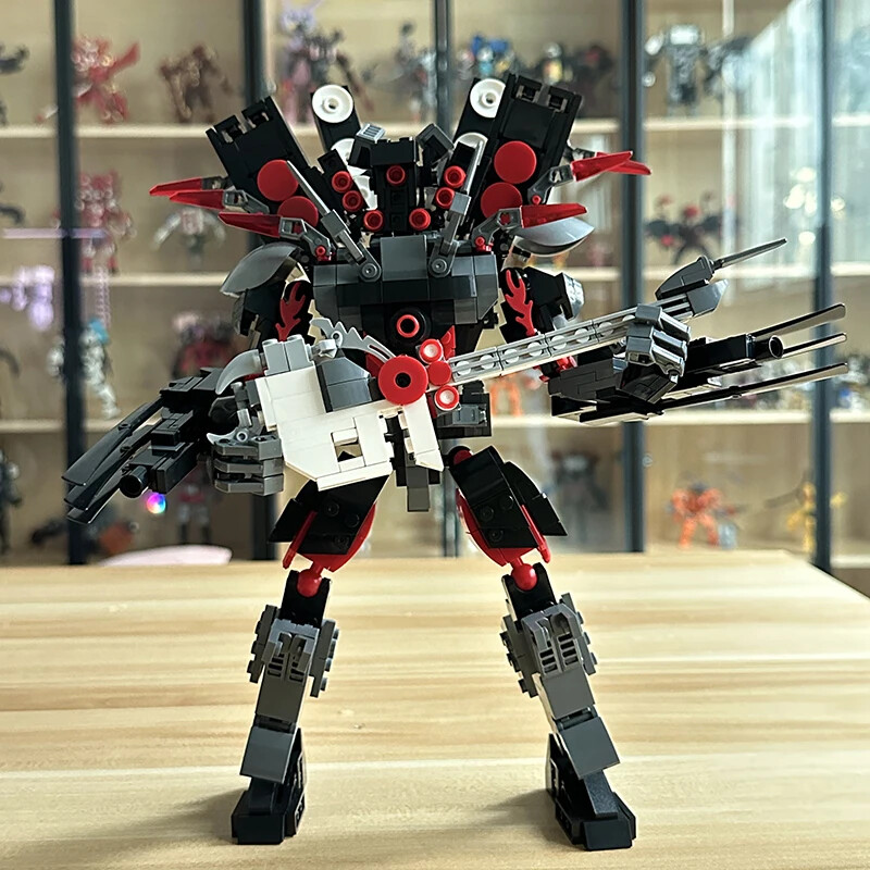 Skibidi Toilet Man Table with Guitar Sound Man vs. Puzzle Build