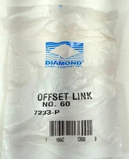 1 NEW DIAMOND CHAIN COMPANY NO. 60 C-7233-P 3/4" OFFSET LINK NNB ***MAKE OFFER**