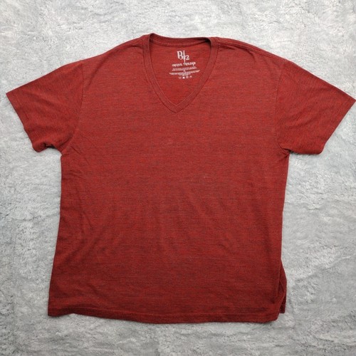 B2 Blends Shirt Mens Extra Large Red V-Neck Tee | eBay