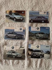 6x kalendarz BMW w formacie karty czekowej - różne motywy - lata 2001-2007