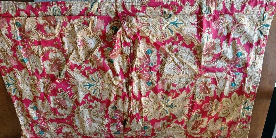 Ralph Lauren Jardiniere King Size Pillowcase Pillow Sham Sateen Red Paisley (2) - Image 3 of 4