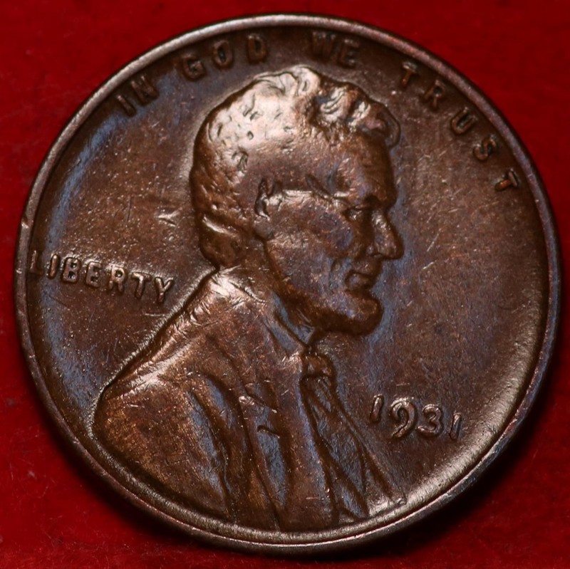 1931 Philadelphia Mint Copper Lincoln Wheat Cent