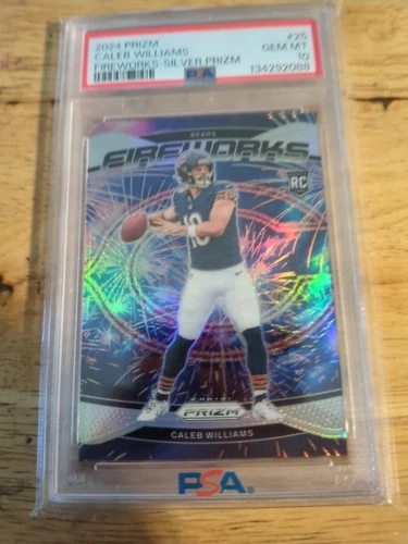 2024 Panini Prizm #25 Caleb Williams Fireworks  PSA 10 Rookie