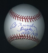 Al Bumbry Autographed Signed MLB Baseball Inscription w/ Signing Ticket *AB17