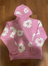 NEW Denim Tears Cotton Wreath Hoodie Pink Free Shipping