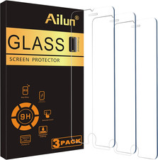  3 Pack Tempered Glass Screen Protector Compatible With iPhone 6-8 Plus, 6S Plus
