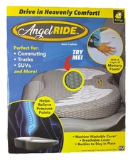 AngelRide Auto Cushion Memory Foam, AS-SEEN-ON-TV, Advanced Lumbar Helps Relieve