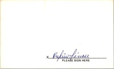 -Rufino Linares- (d.1998) Signed/Autograph/Auto Index Card Atlanta Braves MLB