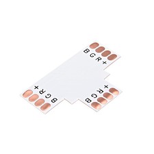 15Pcs T-Shaped 4Pin Solderless Clip-on Coupler Connector for 5050 10mm LED Strip