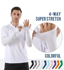 NEW UV Sun Protection Arm Sleeves For Men & Women Cooling Sleeve Outdoor Sports