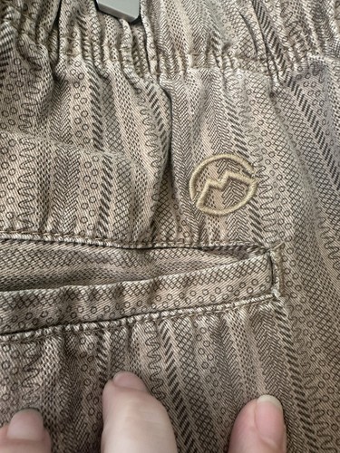 Magellan Shorts Mens XXL Tan Print Belted Elastic Outdoor Safari Gorpcore Kavu - Picture 5 of 6