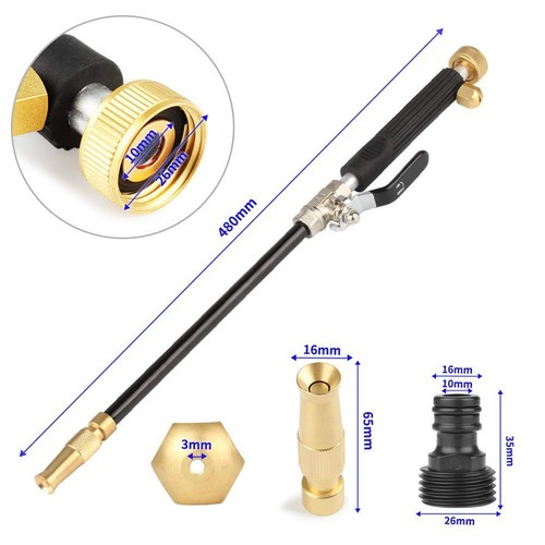 Portable Hydro Jet High Pressure Power Washer Gun Pressure Washer Wand Extens... - Picture 6 of 6