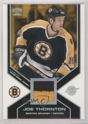 2002 Pacific Authentic Game-Worn Jerseys Holo Silver 37/40 Joe Thornton HOF g6s