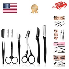 Ultimate 9-in-1 Eyebrow Grooming Kit - Modern, Safe Tools for Beautiful Brows