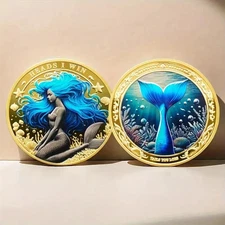 Mermaid Princess Commemorative Coin Novelty Challenge Coin Collectors Coin 1pc