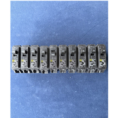 Lot 10 Square D DP-4075 Circuit Breaker 20A 120/240V 1-Pole HACR Type 