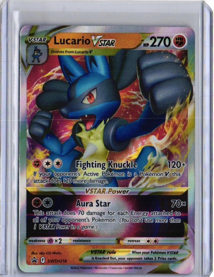 Lucario VSTAR SWSH214 Full Art Promo Rare Pokemon Card