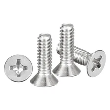 Countersunk Head Bolts #4-40x3/8" 50Pcs Stainless Steel for Home Silver