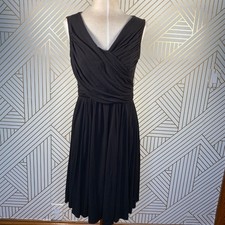Anthropologie Girls from Savoy Dress Draped Sleeveless Jersey Black Size Small