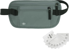 RFID Blocking Travel Money Belt Bag Under Clothes Waist Bag Hidden Pouch