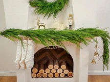 Garland Real Touch Faux Cedar Garland Christmas Greenery 6FT Extra Full Cedar