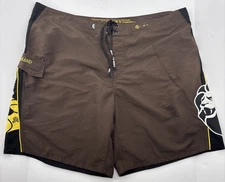 Hawaiian Island Creations HIC Brown Board Shorts Swim Trunks Size 48