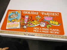 Baskin Robbins ice cream 1977 store poster sign HOLIDAY PARTY recipe book Santa