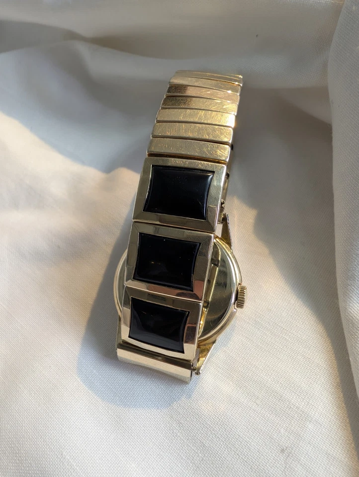 Lord Elgin "Chevron" Jump Hour Watch 1950s - Image 3 of 4