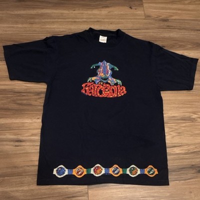 Vintage Ciudad Campus Barcelona Men's Black Graphic Cotton Knit Tee Crew Neck L