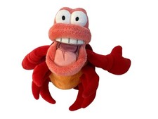 Little Mermaid Disney Sebastian Plush Toy Red  Orange Crab Stuffed Animal 7"