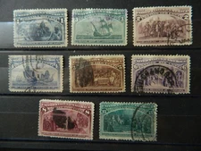US SC#  230-238   COLOMBIAN EXPO STAMPS  USED
