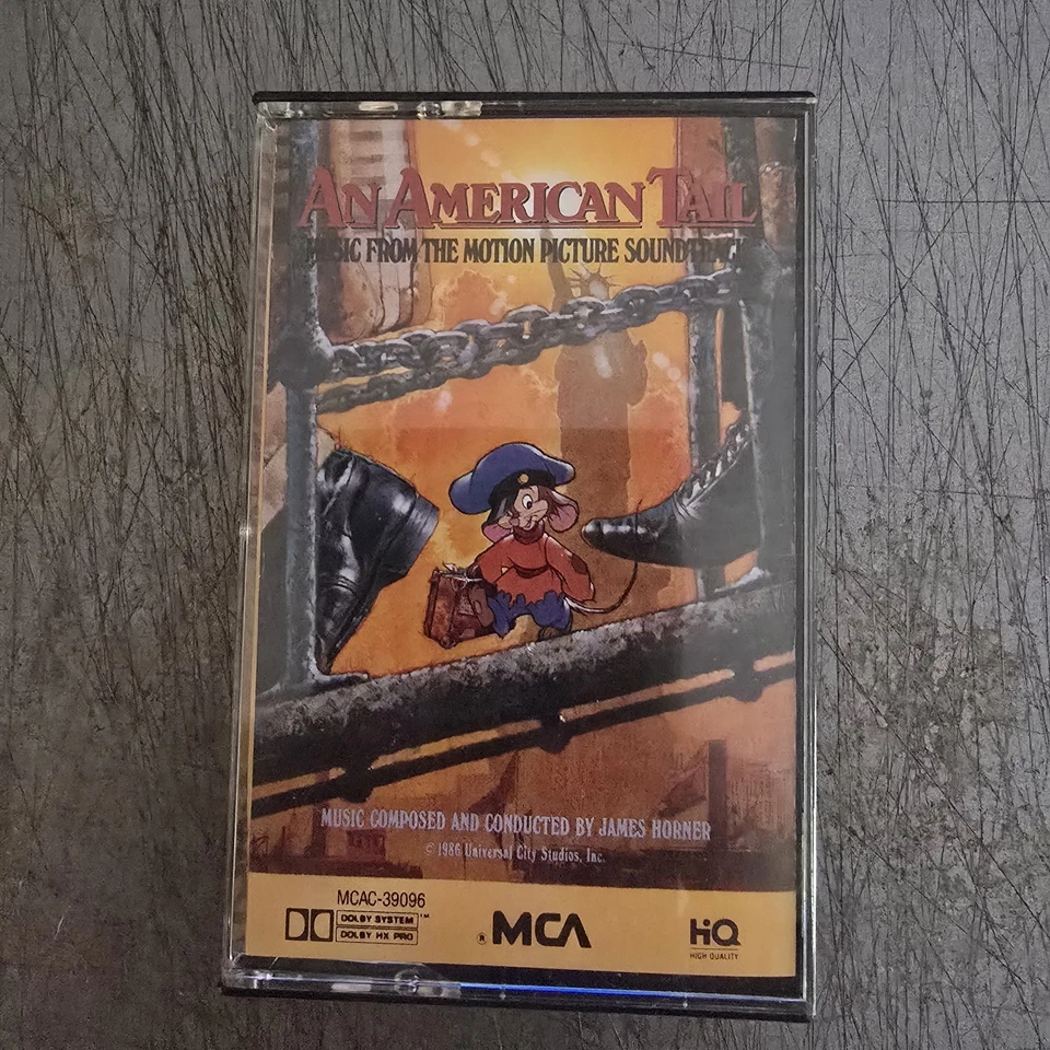 VTG An American Tail Motion Picture Soundtrack Cassette 1986 Works Foto 2 de 3