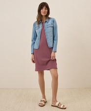 Pact Women's Softspun Tee Dress 2X-Large Mauve Comfortable Casual Dress