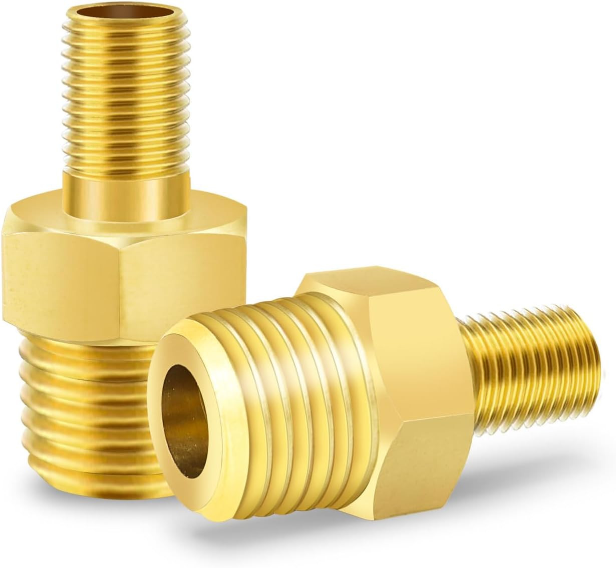 1/4 NPT to Schrader Valve Adapter (Pack of 2) for Portable Air Compressor/Pump
