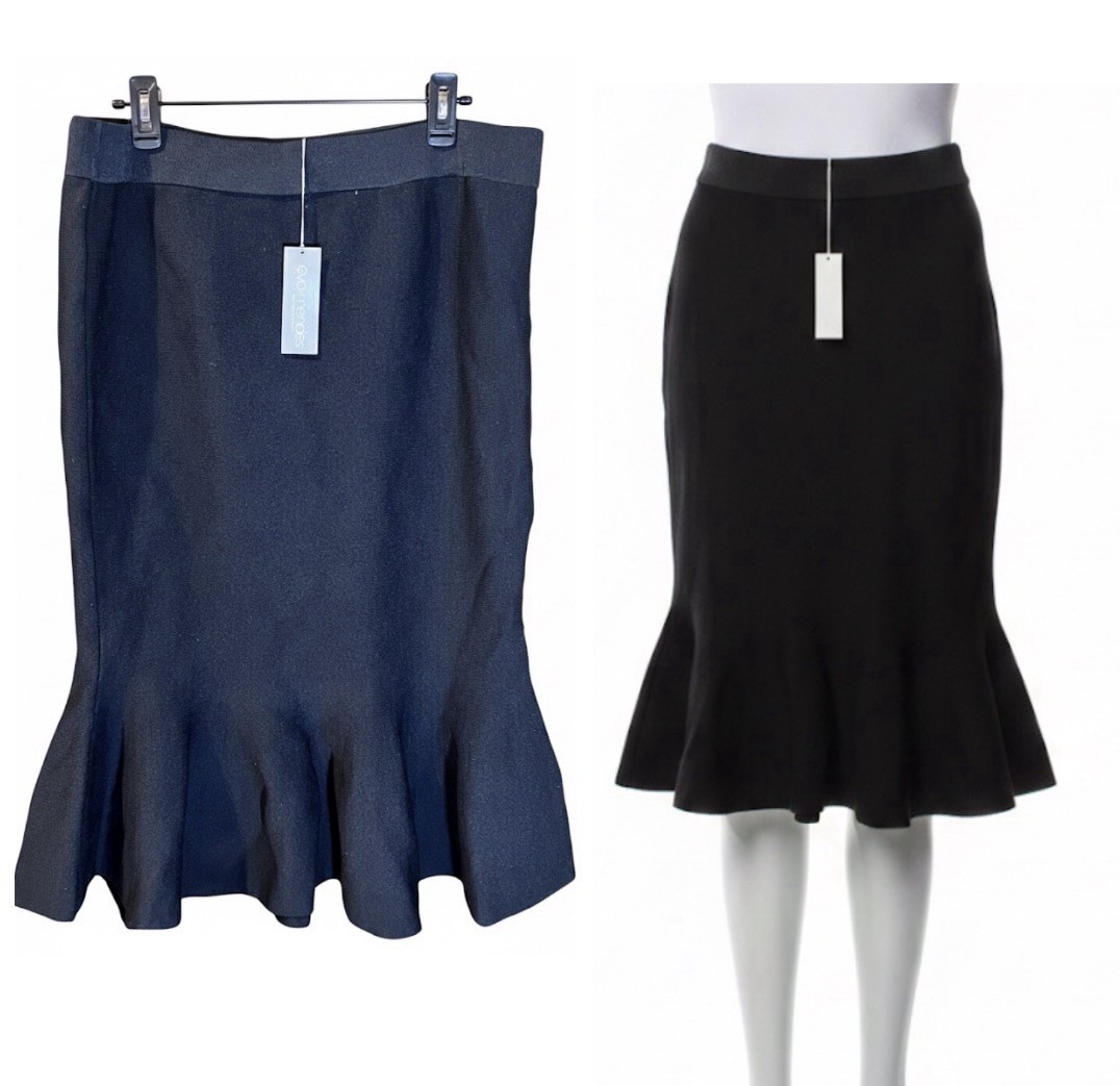 Eva Mendes New York and Company Flaired Bottom NWT  Black Skirt sz XL