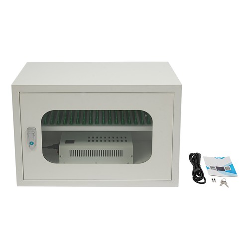 20 Device Charging Station Cabinet Lockable for Phones Tablets School Office - Afbeelding 14 van 20