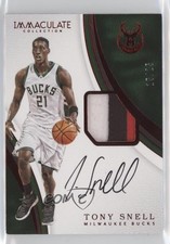 2016-17 Panini Immaculate Patch Auto Red 15/25 Tony Snell #P-TS Patch Auto 1u6