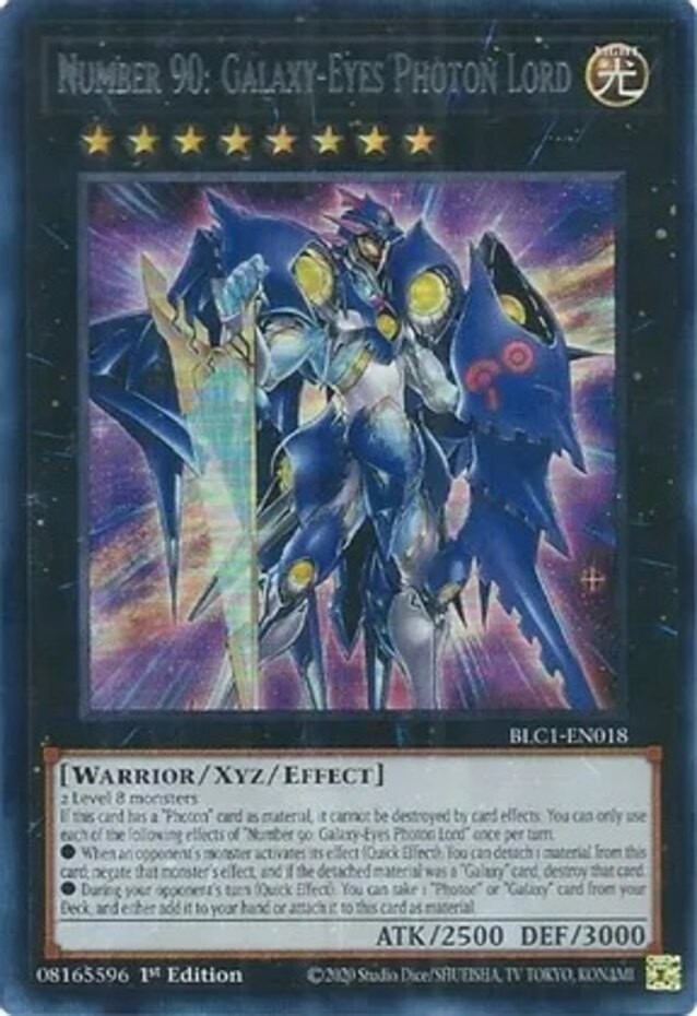 x1 Number 90: Galaxy-Eyes Photon Lord (Silver) - BLC1-EN018 - Ultra Rare - 1st E