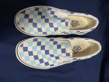 Vans Blue And White Checked Women s Size 7 Men s Size 5.5