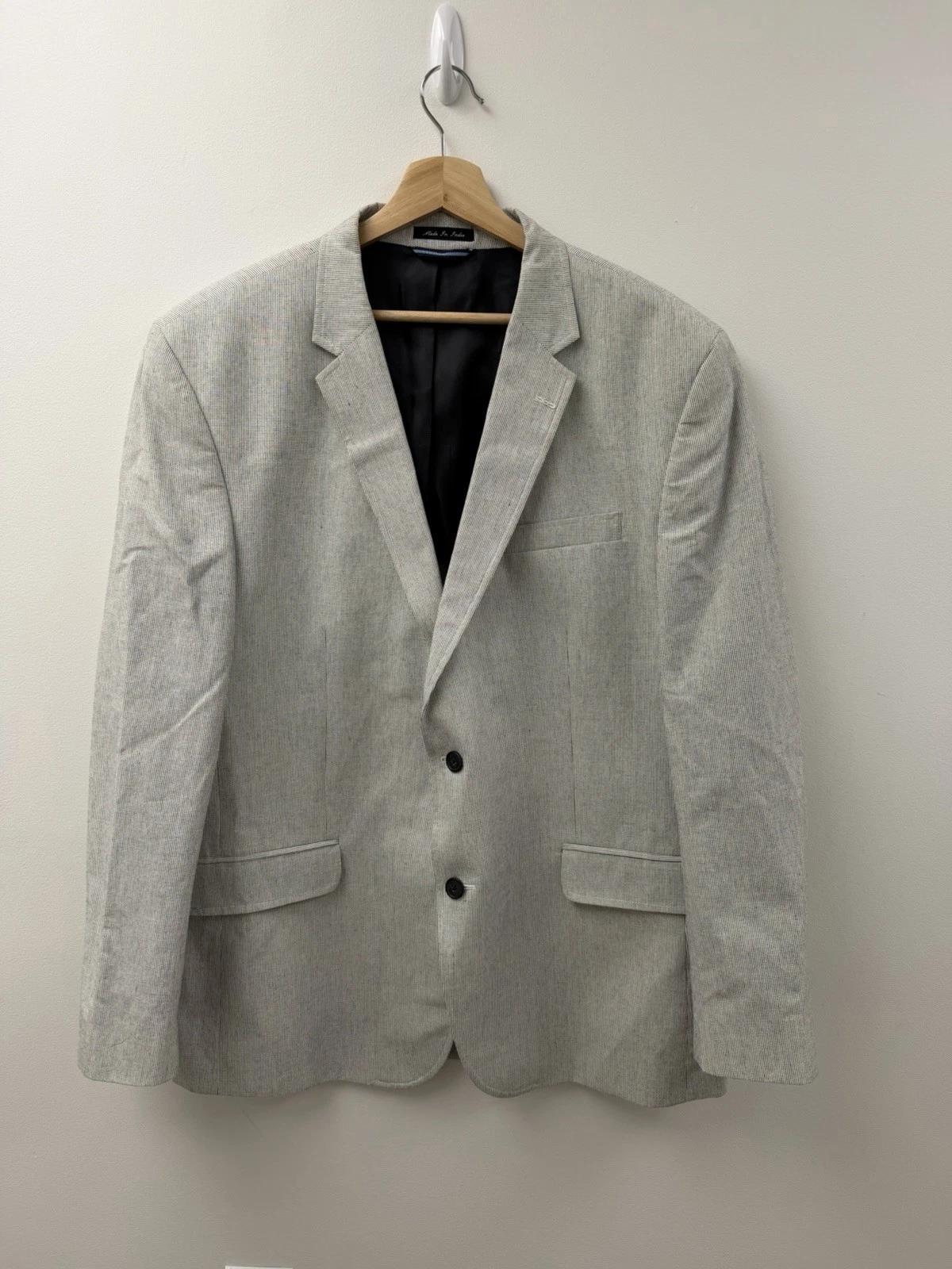 TOMMY HILFIGER Mens Blazer Sport Coat Suit Jacket Linen Blend Micro Stripe 48L
Opens in a new window