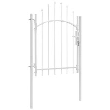 Woerden Steel Garden Gate 3.3 ft x 4.9 ft Outdoor Fence Gate Steel White