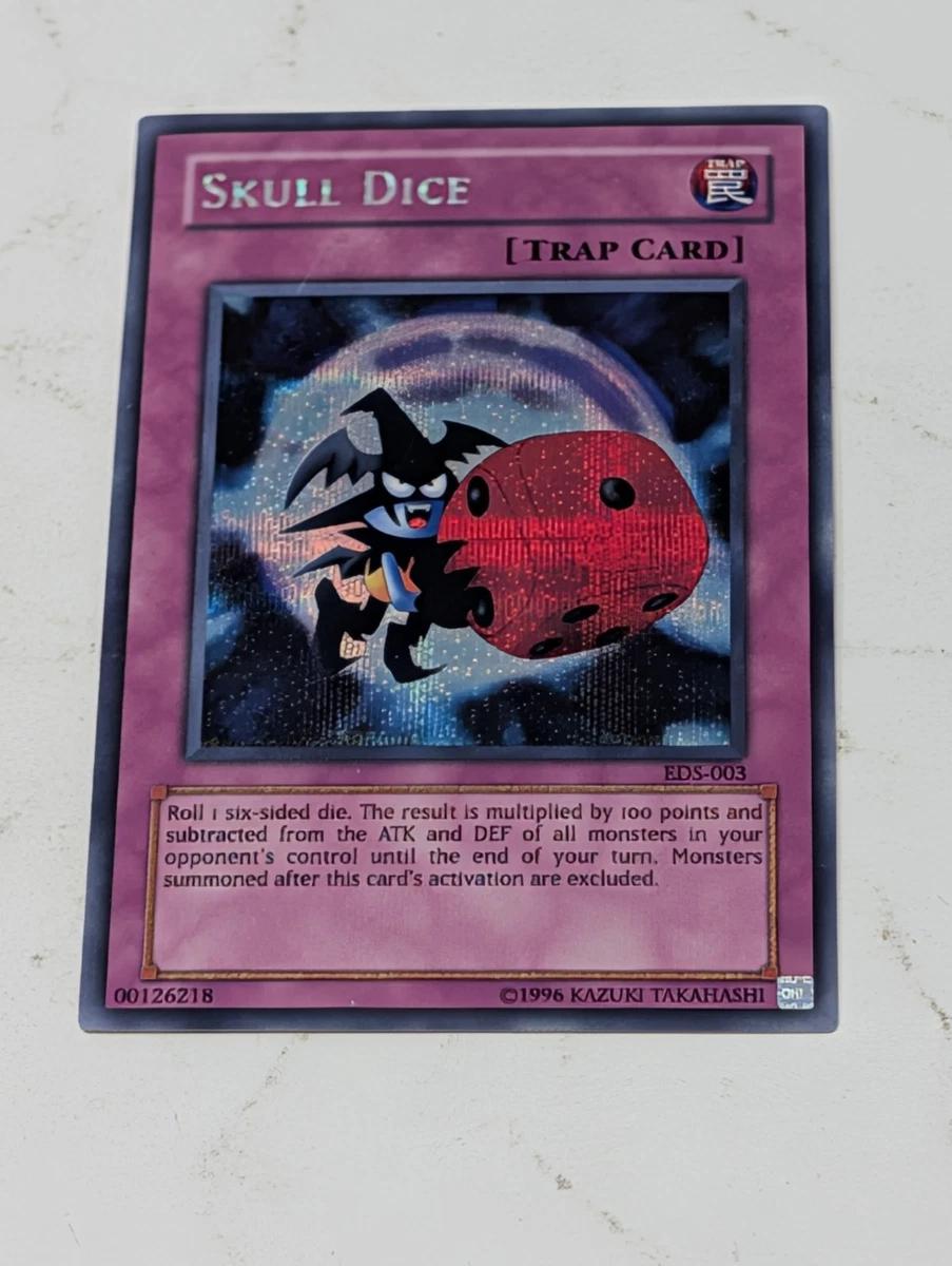 yugioh card skull dice [EDS-003] Secret Rare [Trap Card] Roll 1 six Yugiohcard-skulldice 3D models - Sketchfab