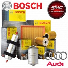 Kit tagliando 4 FILTRI BOSCH AUDI A4 1.9 TDI B6 dal 2000 al 2004 AVF