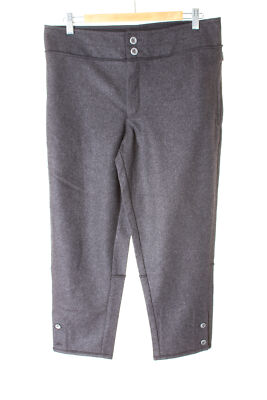 STEFANEL 7/8 Hose Trousers Pants mit Wolle Damen Gr. DE 42 in Schwarzgrau